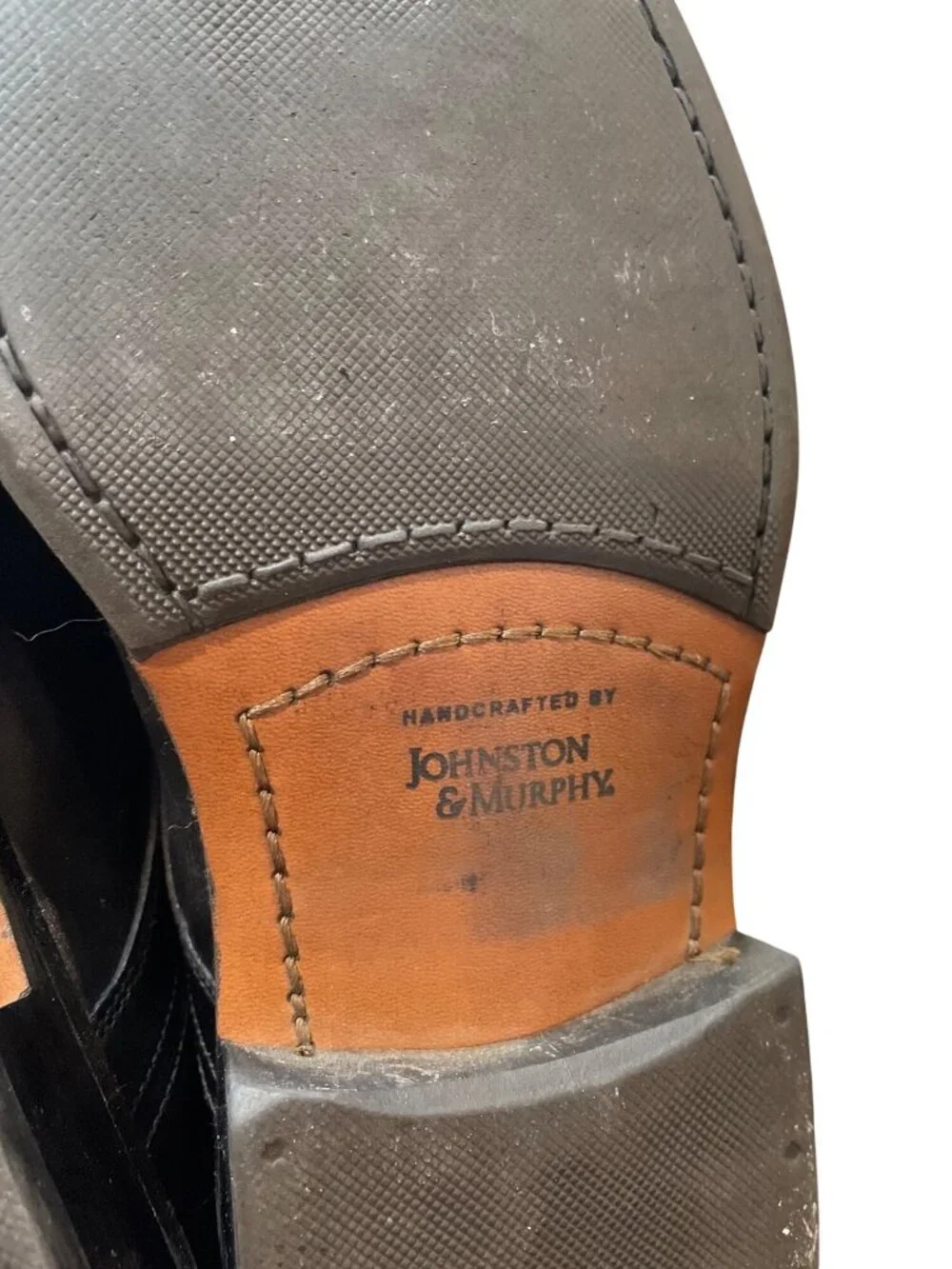 Johnston Murphy mens brown leather dress oxford shoes sz 9.5M SKUn 10-551